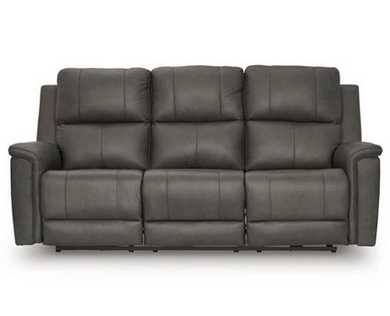 Bleckley Power Reclining Sofa in Leather Match with Adjustable Headrest by Signature Design by Ashley