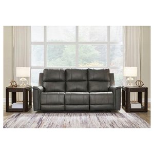 Bleckley Power Reclining Sofa in Leather Match with Adjustable Headrest by Signature Design by Ashley