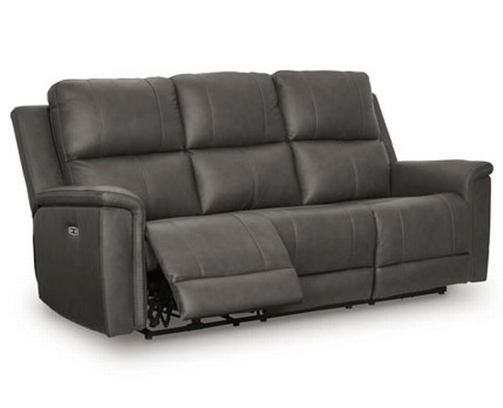 Bleckley Power Reclining Sofa in Leather Match with Adjustable Headrest by Signature Design by Ashley