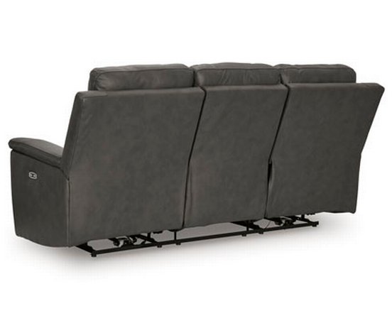 Bleckley Power Reclining Sofa in Leather Match with Adjustable Headrest by Signature Design by Ashley