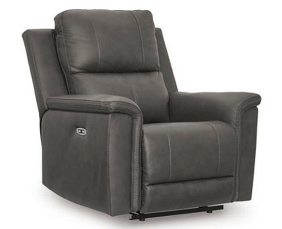 Bleckley Power Recliner in Leather Match with Adjustable Headrest by Signature Design by Ashley