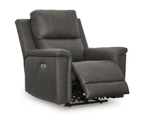 Bleckley Power Recliner in Leather Match with Adjustable Headrest by Signature Design by Ashley