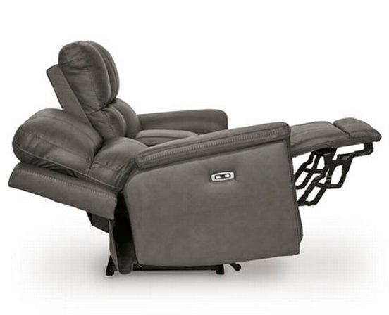 Bleckley Power Reclining Loveseat in Leather Match with Adjustable Headrest by Signature Design by Ashley