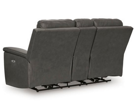 Bleckley Power Reclining Loveseat in Leather Match with Adjustable Headrest by Signature Design by Ashley