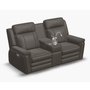Motorized reclining loveseat with console
