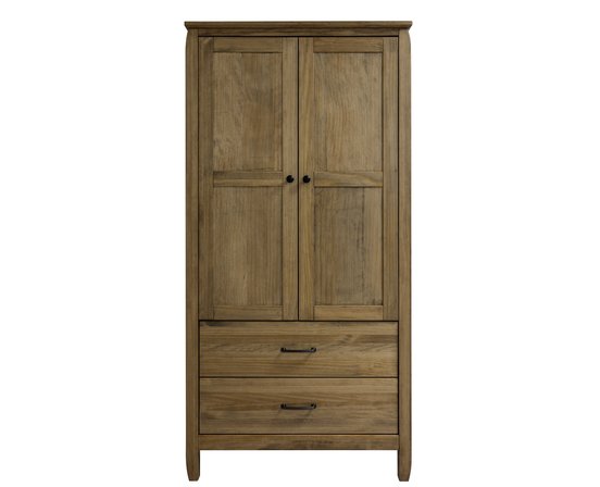 Tofino Armoire With 2 Drawers+2 Doors+1 Shelf+1 Rod by Mako