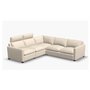 Feather sectional sofa with 2 motorized recliners