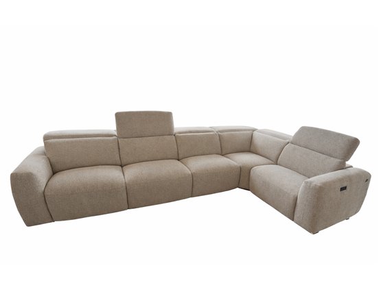 Motorized 2-panel sectional with tilting panels