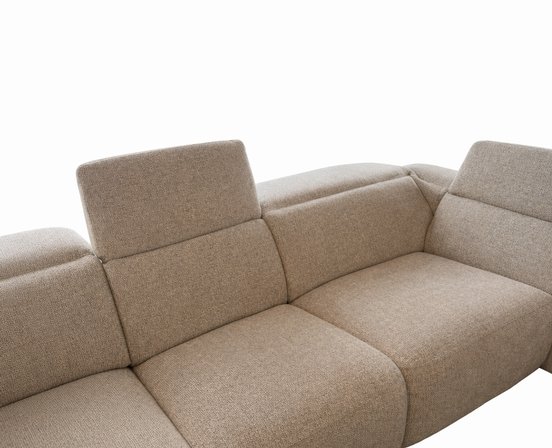 Motorized 2-panel sectional with tilting panels