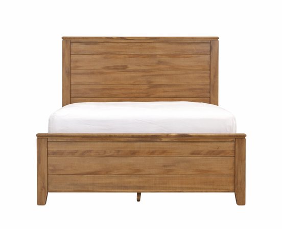 Queen-size wooden bed