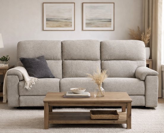 Maria Fabric Manual Reclining Sofa by Elran