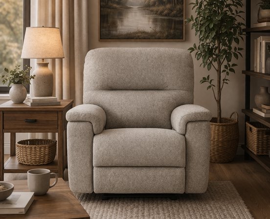 Maria Fabric Manual Swivel Glider Recliner by Elran