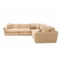 Sectional sofa with feather cushions