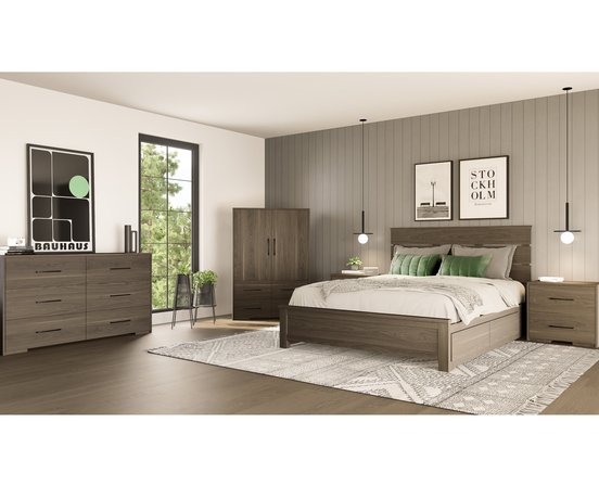 Queen Size 3-pc Bedroom Set With Storage by MEQ