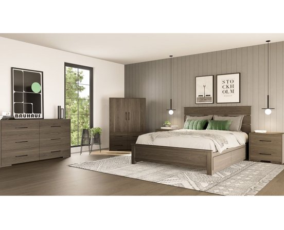 Queen Size 3-pc Bedroom Set With Storage by MEQ