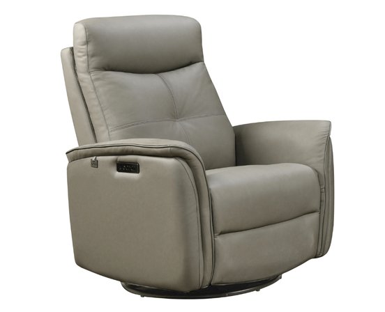 Leather combo power recliner
