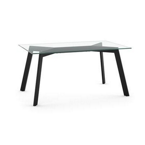 Lidya Dining Table with Glass Top by Amisco