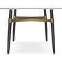 Link Dining Table with Glass Top and Trestle Base by Amisco