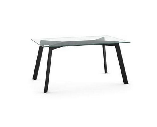 Lidya Dining Table with Glass Top by Amisco