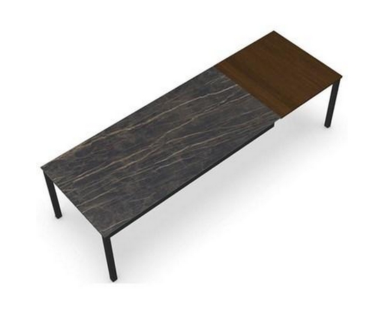 Zenith Dining Table with Glass Top by Amisco