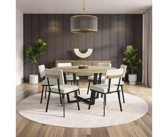 Round Ellington Dining Table with Pedestal Base by Amisco