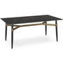 Link Dining Table with Glass Top and Trestle Base by Amisco