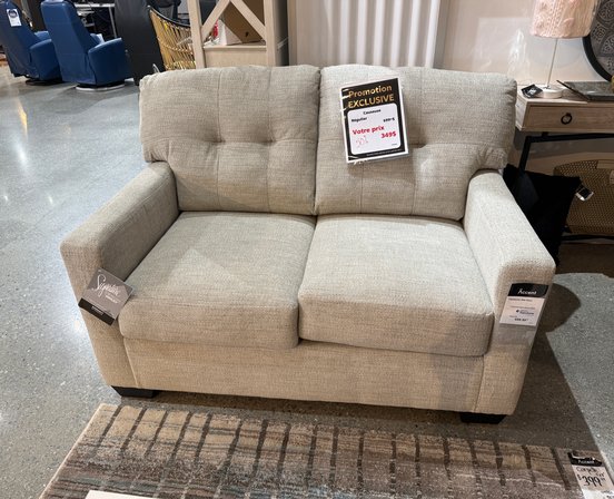 Fabric loveseat