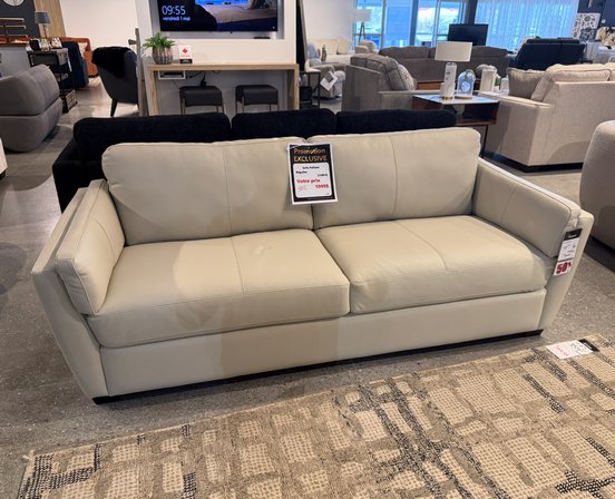 Leather condo sofa