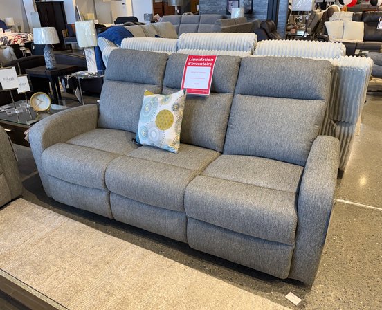 Fabric reclining sofa