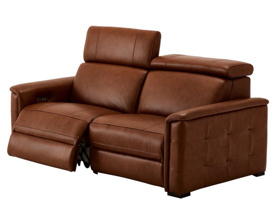 Motorized leather condo sofa