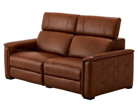 Motorized leather condo sofa
