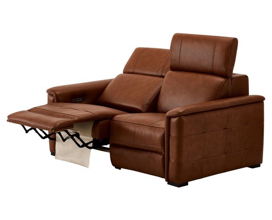 Motorized leather loveseat