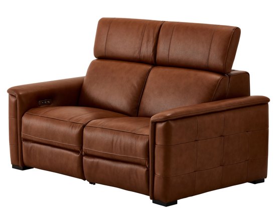 Motorized leather loveseat