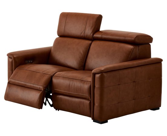 Motorized leather loveseat