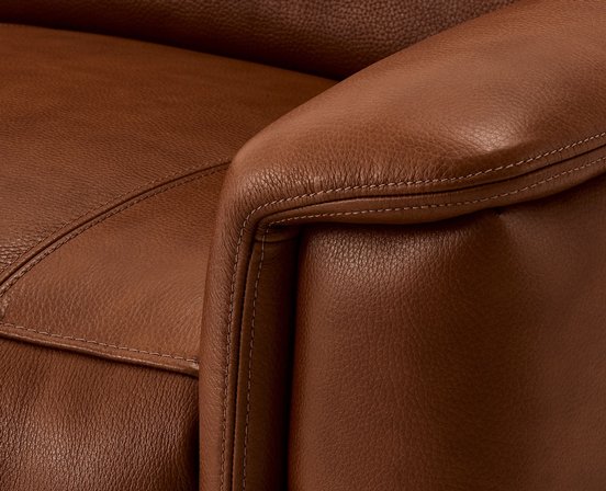 Motorized leather loveseat