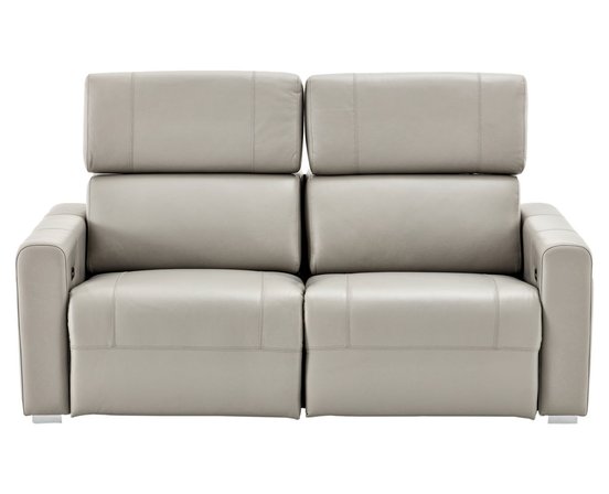 Motorized leather condo sofa