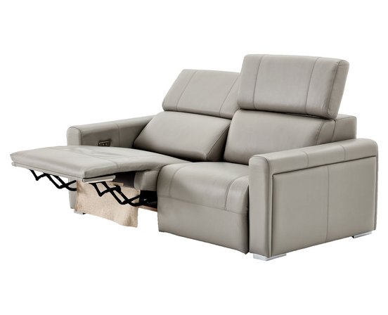 Motorized leather condo sofa
