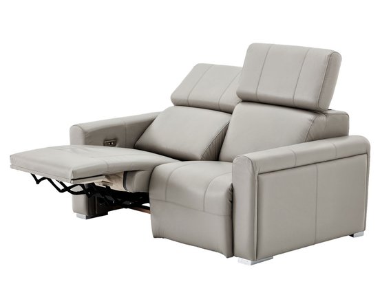 Motorized leather loveseat