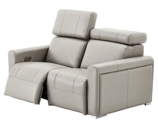 Motorized leather loveseat
