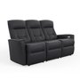 Motorized leather reclining sofa