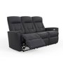 Motorized leather reclining sofa