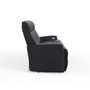 Motorized leather reclining sofa