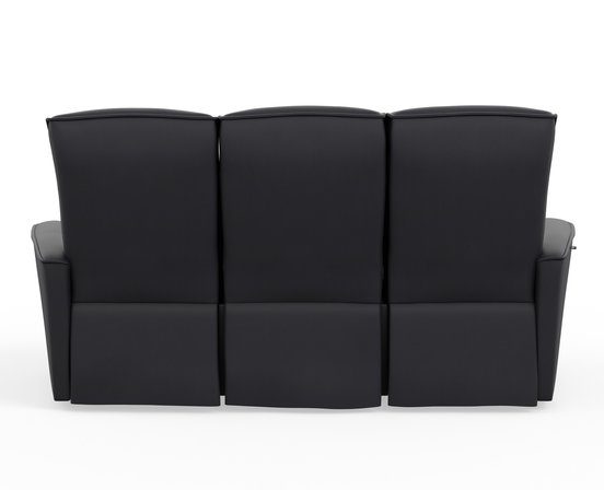 Motorized leather reclining sofa