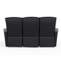 Motorized leather reclining sofa