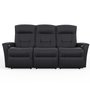 Motorized leather reclining sofa
