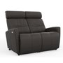 Motorized leather reclining loveseat