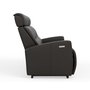 Motorized leather reclining loveseat