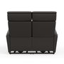 Motorized leather reclining loveseat