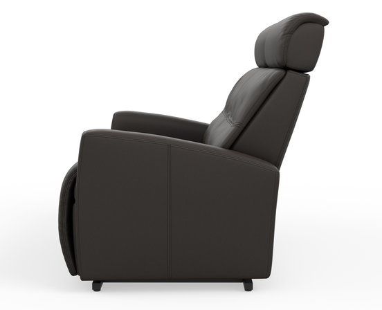 Motorized leather reclining loveseat