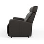 Motorized leather reclining loveseat